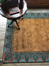 American Dakota Nubuck Cognac Rug - 0419COG234