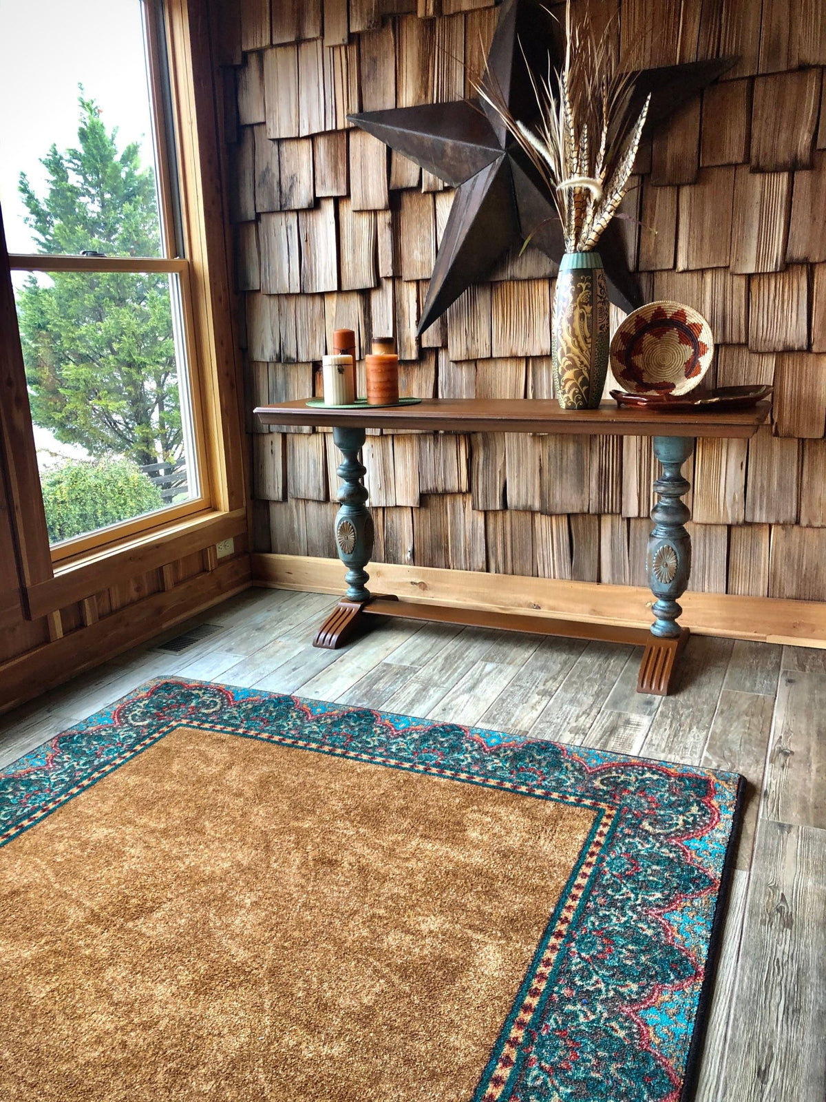 American Dakota Nubuck Cognac Rug - 0419COG234