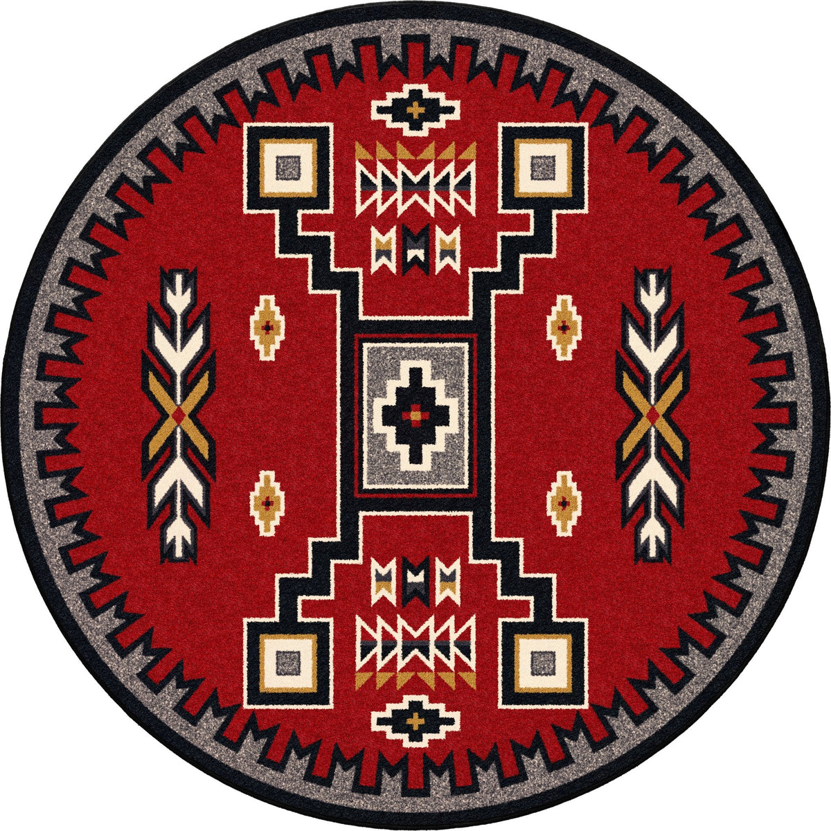 American Dakota Old Crow Red Rug