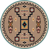 American Dakota Old Crow Suede Turquoise Rug