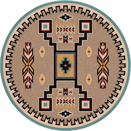 American Dakota Old Crow Suede Turquoise Rug