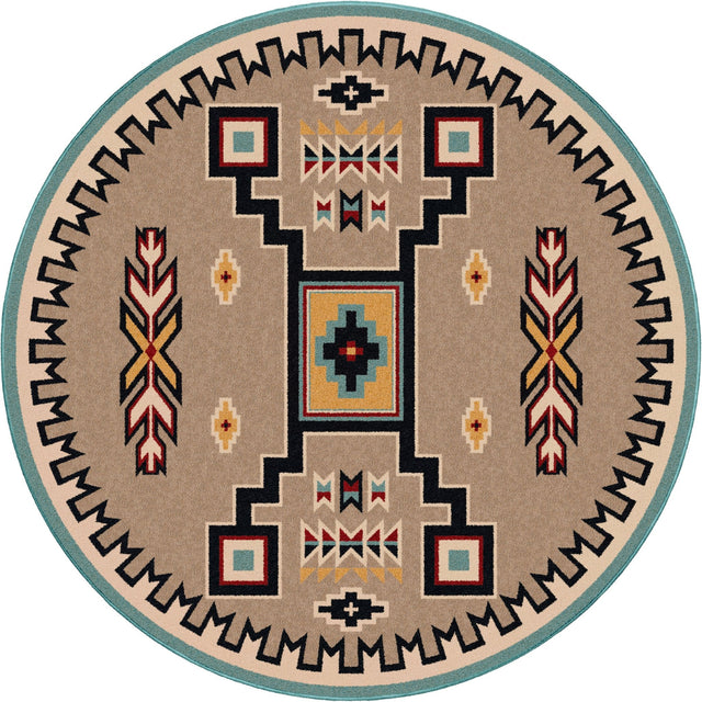 American Dakota Old Crow Suede Turquoise Rug