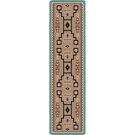 American Dakota Old Crow Suede Turquoise Rug