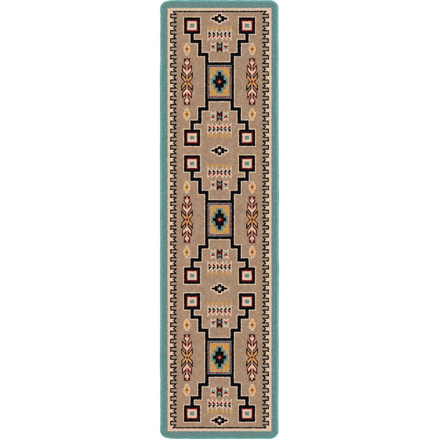 American Dakota Old Crow Suede Turquoise Rug
