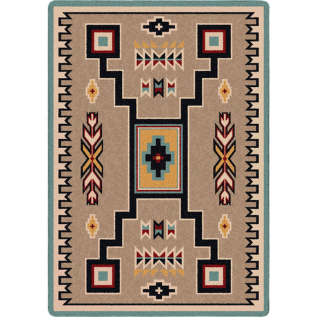 American Dakota Old Crow Suede Turquoise Rug