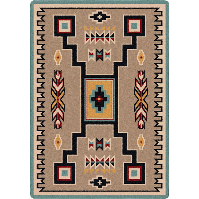 American Dakota Old Crow Suede Turquoise Rug