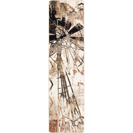 American Dakota Painted Windmill Gouache Rug - 0574GOU234
