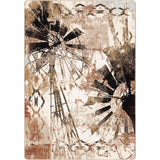 American Dakota Painted Windmill Gouache Rug - 0574GOU234