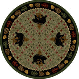 American Dakota Patchwork Bear Green Rug - 0138GRN234