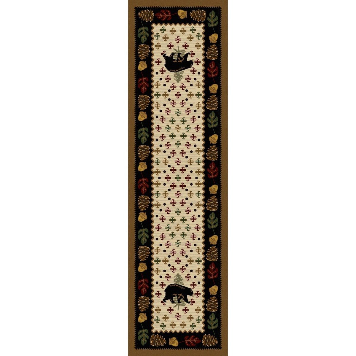 American Dakota Patchwork Bear Natural Rug - 0138NAT234