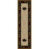 American Dakota Patchwork Bear Natural Rug - 0138NAT234
