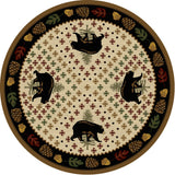 American Dakota Patchwork Bear Natural Rug - 0138NAT234