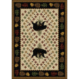 American Dakota Patchwork Bear Natural Rug - 0138NAT234