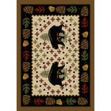 American Dakota Patchwork Bear Natural Rug - 0138NAT234