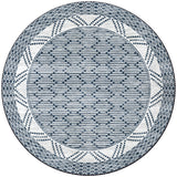 American Dakota Patterned Stripe Fresh Blue Rug - 0492FBL234