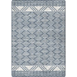 American Dakota Patterned Stripe Fresh Blue Rug - 0492FBL234