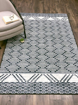 American Dakota Patterned Stripe Fresh Blue Rug - 0492FBL234