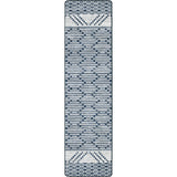 American Dakota Patterned Stripe Fresh Blue Rug - 0492FBL234