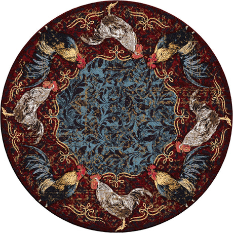 American Dakota Pecking Order Bordeaux Rug - 0691BDX234
