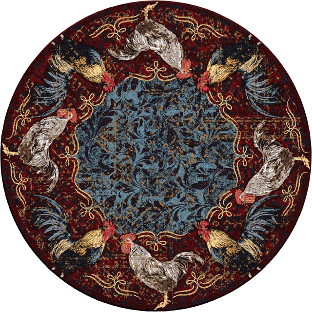 American Dakota Pecking Order Bordeaux Rug - 0691BDX234