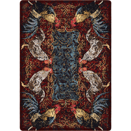 American Dakota Pecking Order Bordeaux Rug - 0691BDX234