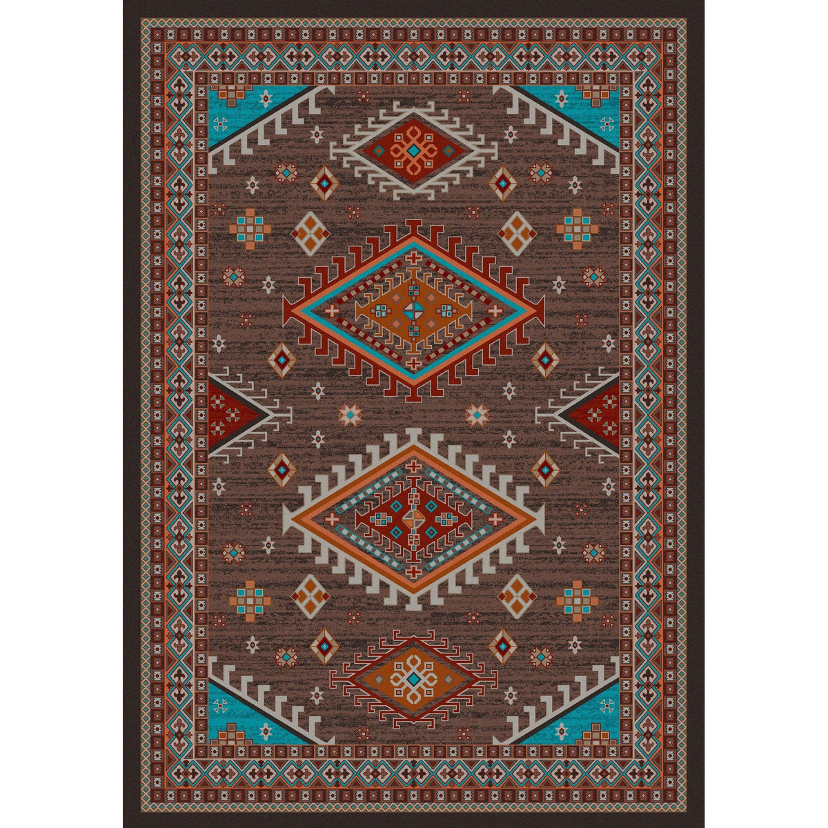 American Dakota Persian Southwest Brown Rug