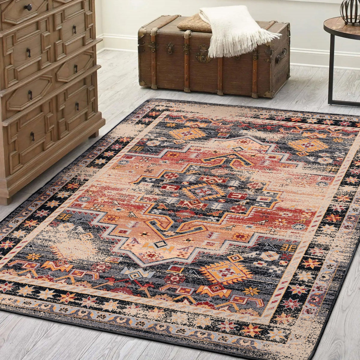 American Dakota Persian Version Distressed Sunset Rug - 0246DST234