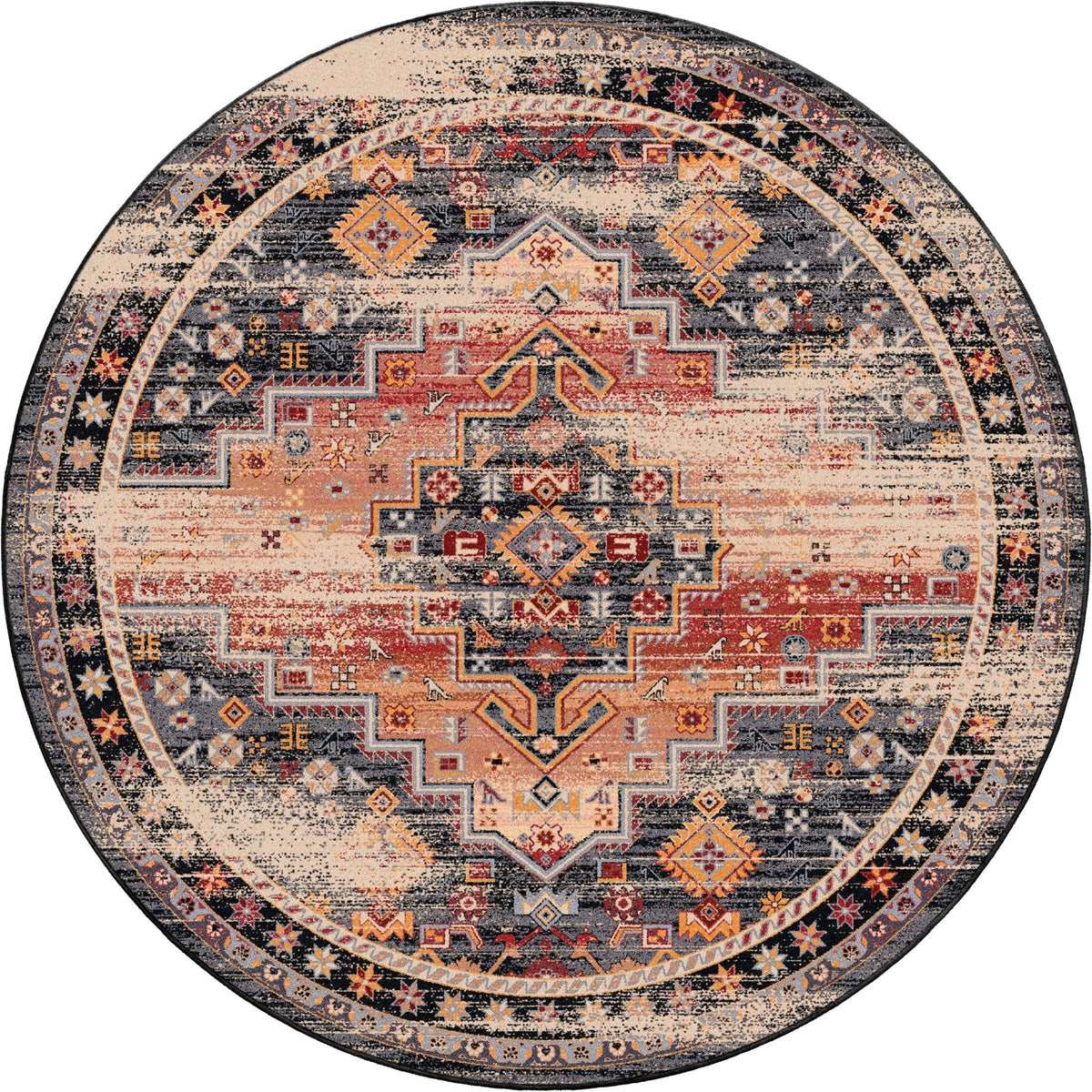 American Dakota Persian Version Distressed Sunset Rug - 0246DST234
