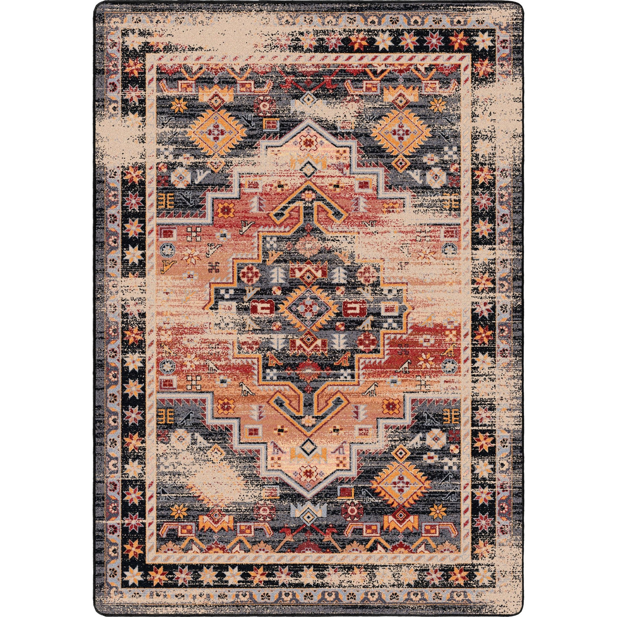American Dakota Persian Version Distressed Sunset Rug - 0246DST234