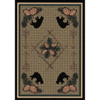 American Dakota Pine Cone Bears Green Rug - 0090GRN234
