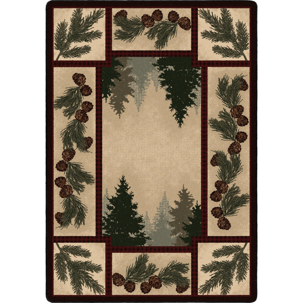 American Dakota Pine Forest Maize Rug - 0092MAZ234