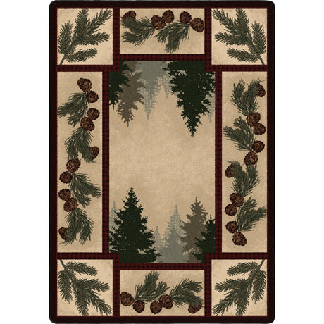 American Dakota Pine Forest Maize Rug - 0092MAZ234