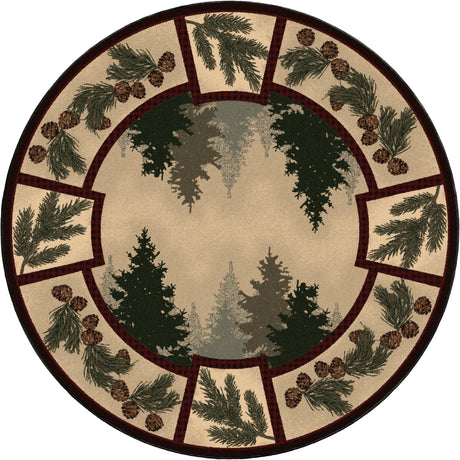 American Dakota Pine Forest Maize Rug - 0092MAZ234