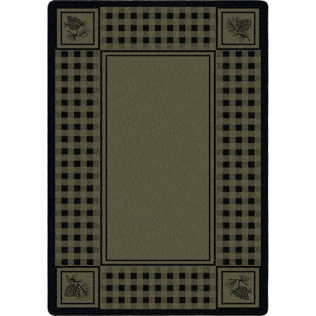 American Dakota Pine Refuge Green Rug - 0086GRN234