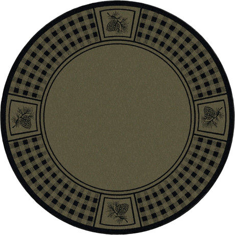 American Dakota Pine Refuge Green Rug - 0086GRN234