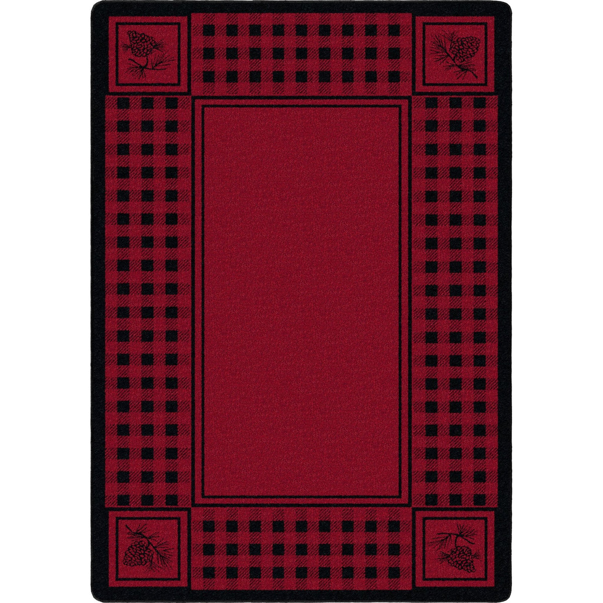 American Dakota Pine Refuge Red Rug - 0086RED234