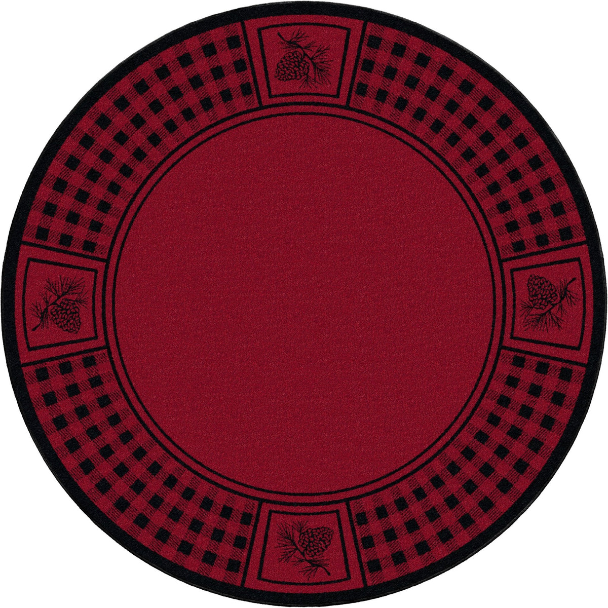 American Dakota Pine Refuge Red Rug - 0086RED234