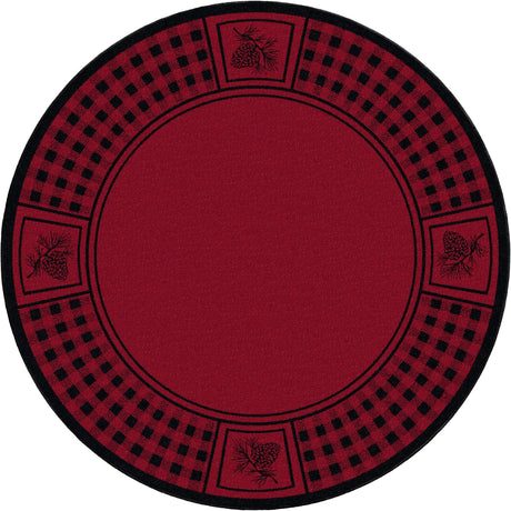 American Dakota Pine Refuge Red Rug - 0086RED234