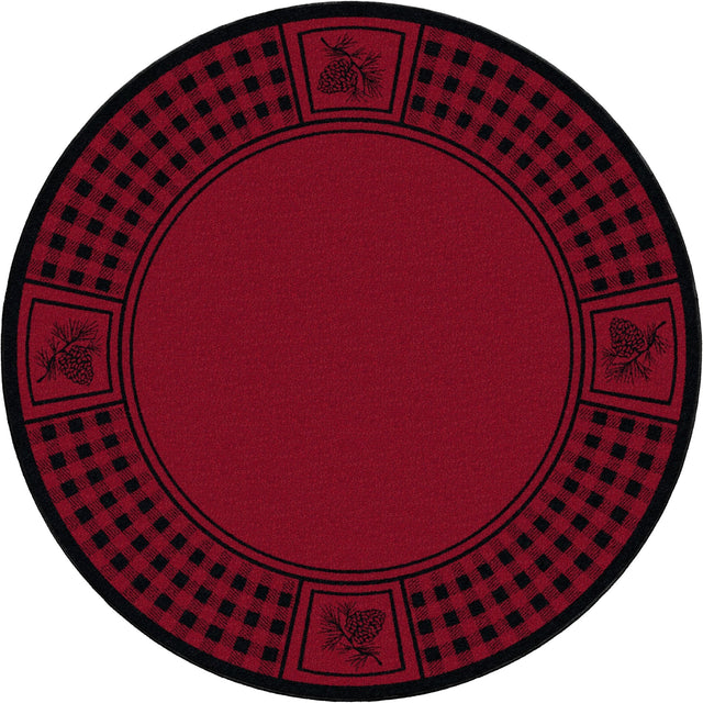 American Dakota Pine Refuge Red Rug - 0086RED234