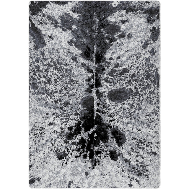 American Dakota Pioneer Longhorn Black And White Rug - 0513BAW234