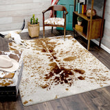 American Dakota Pioneer Longhorn Spotted Brindle Rug - 0513SPB234