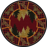 American Dakota Plaid Woodsman Red Rug - 0225RED234