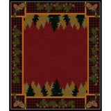 American Dakota Plaid Woodsman Red Rug - 0225RED234