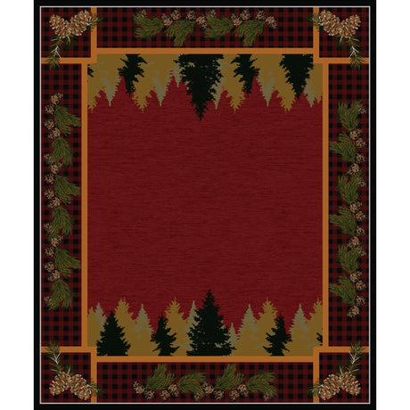 American Dakota Plaid Woodsman Red Rug - 0225RED234