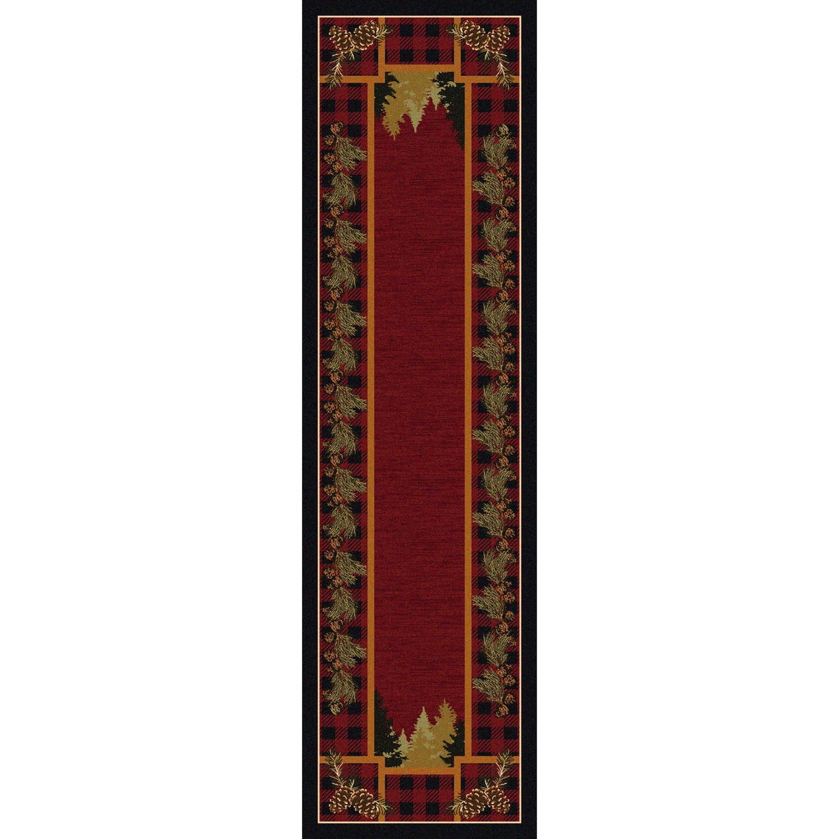 American Dakota Plaid Woodsman Red Rug - 0225RED234