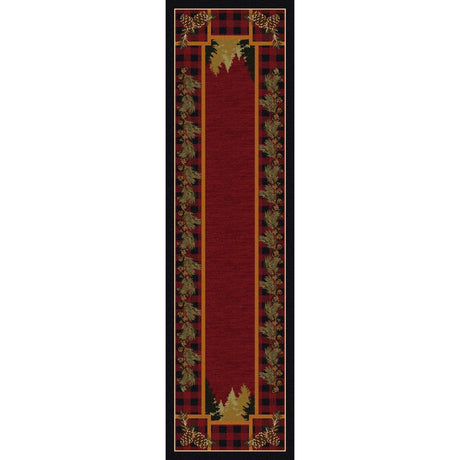 American Dakota Plaid Woodsman Red Rug - 0225RED234