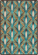 American Dakota Plumage Tropical Turquoise Rug - 0681TTQ234