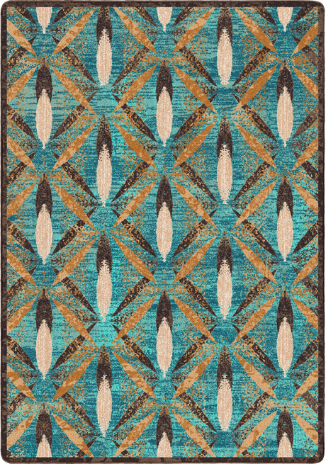 American Dakota Plumage Tropical Turquoise Rug - 0681TTQ234