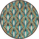 American Dakota Plumage Tropical Turquoise Rug - 0681TTQ234