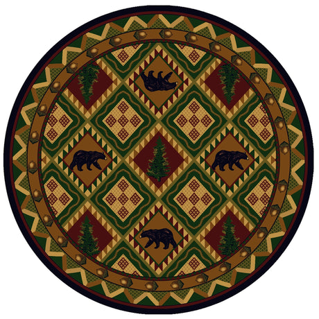 American Dakota Quilted Forest Woodland Rug - 0188WLD234